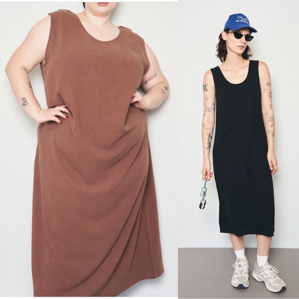 Fashion Brand Company Long Linen Shift Dress